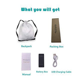 LED Light up Backpack Glowing Bag For Rave Music Festival Party Christmas Halloween, Unisex Flashing Drawtstring Bag,Multicolor,Mobile APP Control - Glow-Paradise