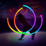 LED Poi Balls Glow Balls Soft Glow Poi Balls for Beginners and Professionals Rainbow Fade and High Strobe Spinning LED Glow Toy Light Up Balls 1x Pair Glow Poi Balls - Glow-Paradise