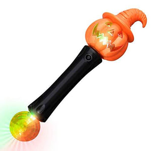 FlashingBlinkyLights Halloween Witchy Pumpkin Light Up LED Wand with Sound Effects - Glow-Paradise