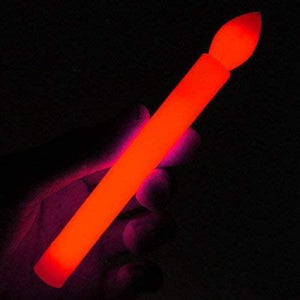 6 Inch Glowstick Candles (Red Color, 24 Count Per Pack) - Glow-Paradise