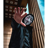 KTKDE Hacker Mask White V for Vendetta Halloween Face Mask Costume 4 Packs Anonymous Guy Fawkes Cosplay Party Carnival Masks - Glow-Paradise