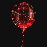 10 PACKS LED Bobo Balloons,Transparent LED Light Up Balloons,Helium Style Glow Bubble Balloons with String Lights for Party Birthday Wedding Festival Decorations (Red) - Glow-Paradise