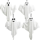 4 Pack Halloween Hanging Ghosts, 27.5" Cute Flying Ghost Decorations for Front Yard Patio Lawn Garden Party Décor and Holiday Decorations - Glow-Paradise