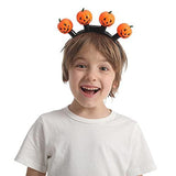JOYIN Halloween 3 Pcs LED Pumpkin Headband with 6 Different Flashing Light Modes, Light Up Pumpkin Shaped Headband for Halloween Party Favor and Supplies, Halloween Accessory Supplies - Glow-Paradise