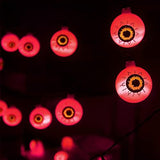 Xingpold Solar Halloween Decorations Red Eyeball String Lights Outdoor, 30 LED 21 FT Waterproof Halloween Lights for Halloween Parties, Home, Holiday, Window, Christmas, Halloween Gifts, Garden, Red - Glow-Paradise