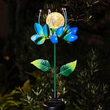 Solar Garden Lights Outdoor Decor - Solar Metal Flower Stake Lights Decorative Garden Stakes Garden Spinner Waterproof for Yard, Patio,Landscape,Garden Gift - Glow-Paradise