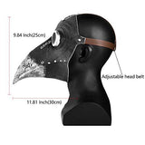 Stegosaurus Plague Doctor Bird Mask Long Nose Beak Cosplay Steampunk Halloween Costume Props Latex Material - Glow-Paradise