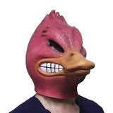 Molezu Halloween Deluxe Mask Duck Head Mask Latex Animal Mask Novelty Duck bill costume (red) - Glow-Paradise