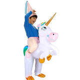 FENWOOH Alien Inflatable Costumes Fancy Costume Halloween Cosplay Fantasy Costume Adult/Kids (Unicorn-Kids) - Glow-Paradise