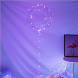 10 PACKS LED Bobo Balloons,Transparent LED Light Up Balloons,Helium Style Glow Bubble Balloons with String Lights for Party Birthday Wedding Festival Decorations (Pink) - Glow-Paradise