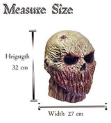 RAPGET Horror Mask Zombie Mask Creepy Mask Old Man Mask Halloween Novelty Costume Party Latex Full Head Mask Zombie Cosplay Props(yellow) - Glow-Paradise