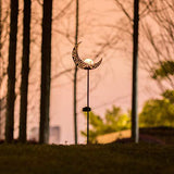 Homeimpro Garden Solar Lights Pathway Outdoor Moon Crackle Glass Globe Stake Metal Lights,Waterproof Warm White LED for Lawn,Patio or Courtyard (Bronze) - Glow-Paradise