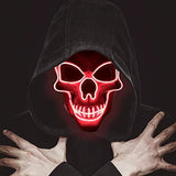 Light Up Halloween Masks LED Light Up Mask for Halloween Festival Party with 3 Flash Modes Oranges - Glow-Paradise