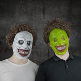 Scary Halloween Mask Smiling Demons Horror Mask Scariest Creepy White Mask with Eye for Evil Cosplay - Glow-Paradise