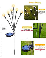 Solar Firefly Lights 2 Pack, Starburst Swaying Solar Creative Garden Lights Outdoor Waterproof, Fluttering by Wind Garden Solar Lights Decorative for Landscape Patio Yard Pathway - Glow-Paradise