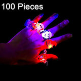 URATOT 100 Pieces Halloween LED Glow Rings Glow in the Dark Rings Halloween Gifts Light Up Toys Rings for Halloween Party Favors Decorations - Glow-Paradise