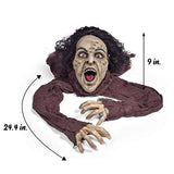FUN LITTLE TOYS Crawling Zombie Halloween Decorations with LED Light-Up Eyes and Sound, Scary Zombie Groundbreaker Halloween Decor, Outdoor, Yard - Glow-Paradise