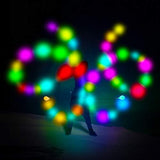 LED Poi Balls Glow Balls Soft Glow Poi Balls for Beginners and Professionals Rainbow Fade and High Strobe Spinning LED Glow Toy Light Up Balls 1x Pair Glow Poi Balls - Glow-Paradise