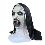 The Nun Led Mask, Halloween Led Costumes Devil Nun Head Mask with Headscarf, Adult Woman Horror Nun Mask Party Props (Green) - Glow-Paradise