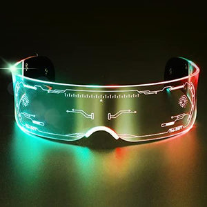 Luminous Glasses | Multi-colored in One LED Glasses | Glowing Light Up Party Supply for Bar Club Halloween - Glow-Paradise