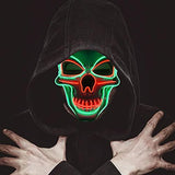 Halloween Scary MaskAdult Halloween Masks for Halloween Festival Party with 3 Flash Modes Dual color(Green Red) - Glow-Paradise