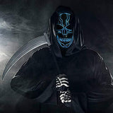 ILEBYGO LED Scary Mask Halloween Light Up Mask Purge Mask with EL Wire 3 Flashing-Modes for Halloween Festival, Party, Cos Play (Blue) - Glow-Paradise