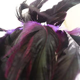 JEGERMIG 66in Adult Natural Feather and Cape Role Play Party Witch Cloak Purple - Glow-Paradise