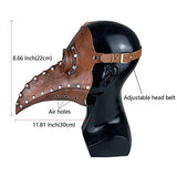 Stegosaurus Plague Doctor Bird Mask Long Nose Beak Cosplay Steampunk Halloween Costume Props Latex Material - Glow-Paradise