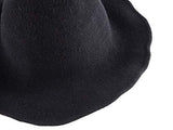 Edoneery Halloween Witch Hat for Women Wide Brim Foldable Pointed Cap for Halloween Party Costume Accessory - Glow-Paradise