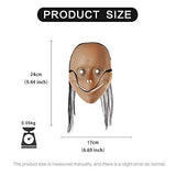 Molezu Horror Devil Mask with Long Hair,Scary Challenge Games Evil Costume Halloween Creepy Cosplay Party Decoration Props… (E) - Glow-Paradise