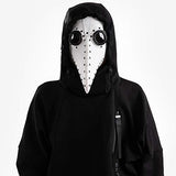 Stegosaurus Plague Doctor Bird Mask Long Nose Beak Cosplay Steampunk Halloween Costume Props Latex Material D-White - Glow-Paradise