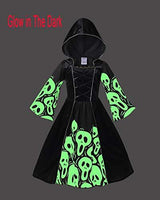 yolsun Skeleton Ghost Witch Costume for Girls, Glow in The Dark, Halloween Fearsome Costume(10-12 Years) - Glow-Paradise