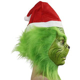 Christmas Mask Deluxe Latex Comedy Movie Halloween Party Props Green (mask) - Glow-Paradise
