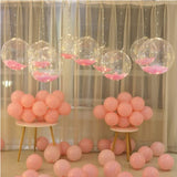 10 PACKS LED Bobo Balloons,Transparent LED Light Up Balloons,Helium Style Glow Bubble Balloons with String Lights for Party Birthday Wedding Festival Decorations (Pink) - Glow-Paradise