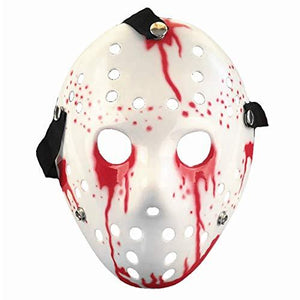 Wen XinRong Jason Mask Halloween Costume Horror Mask Cosplay Costume Mask Party Masquerade Props Mask (Blood) - Glow-Paradise