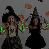 Partywind 250 Styles Glow Halloween Party Supplies, Luminous Halloween Temporary Tattoos for Kids Birthday Party Decorations Favors, Halloween Gifts Goodie Bag Fillers (24 Sheets) - Glow-Paradise