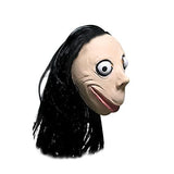 Molezu Horror Devil Mask with Long Hair,Scary Challenge Games Evil Costume Halloween Creepy Cosplay Party Decoration Props… (D) - Glow-Paradise