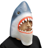 Animal Mask Fish Costume Mask Novelty Halloween Costume Party Latex Animal Head Mask (Shark) - Glow-Paradise