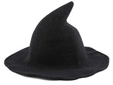 Edoneery Halloween Witch Hat for Women Wide Brim Foldable Pointed Cap for Halloween Party Costume Accessory - Glow-Paradise