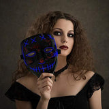 JUEYINGBAILI Scary Purge Costume Mask- Light Up Led Cosplay Creepy Masks- Cosplay Costumes- Purge Masks- Costume Masks - Glow-Paradise