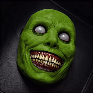 Scary Halloween Mask Smiling Demons Horror Mask Scariest Creepy White Mask with Eye for Evil Cosplay - Glow-Paradise