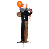 Holidayana Creepy Clown Halloween Animatronic - 5.6 ft Tall Animated Clown with Balloon Halloween Decoration, Sound and Touch Activated with Sounds, Lights and Movement - Glow-Paradise