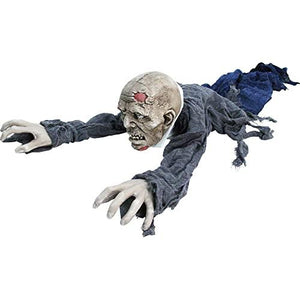 Haunted Hill Farm 62 in. Animatronic Zombie, Indoor/Outdoor Halloween Decoration, Flashing Red Eyes, Poseable, Battery-Operated, HHGBZOMB-2LSA, Color 6 - Glow-Paradise