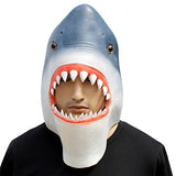 Animal Mask Fish Costume Mask Novelty Halloween Costume Party Latex Animal Head Mask (Shark) - Glow-Paradise