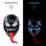Halloween Scary LED Mask Light Up Mask for Women Men Festival Monster Cosplay Halloween Red Green Blue Neon Costume - Glow-Paradise