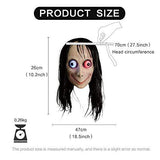 Molezu Horror Devil Mask with Long Hair Scary Challenge Games Evil Costume Halloween Creepy Cosplay Party Decoration Props… - Glow-Paradise