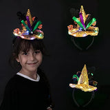 JOYIN 2 Pcs Halloween LED Headbands Light Up Witch Hat Headband, Pumpkin Sequin Hat Headbands for Halloween Costume Dress up Party Supplies, Halloween Party Favor, Cosplay, Halloween Accessories - Glow-Paradise