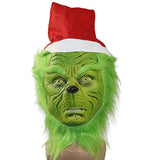 Christmas Mask Deluxe Latex Comedy Movie Halloween Party Props Green (mask) - Glow-Paradise