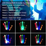 Halloween Scary Mask with LED Gloves Kit, LED Costume Mask EL Wire Light Up Mask for Halloween Costume Festival Cosplay(Blue & Green & Red) - Glow-Paradise