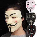 KTKDE Hacker Mask White V for Vendetta Halloween Face Mask Costume 4 Packs Anonymous Guy Fawkes Cosplay Party Carnival Masks - Glow-Paradise